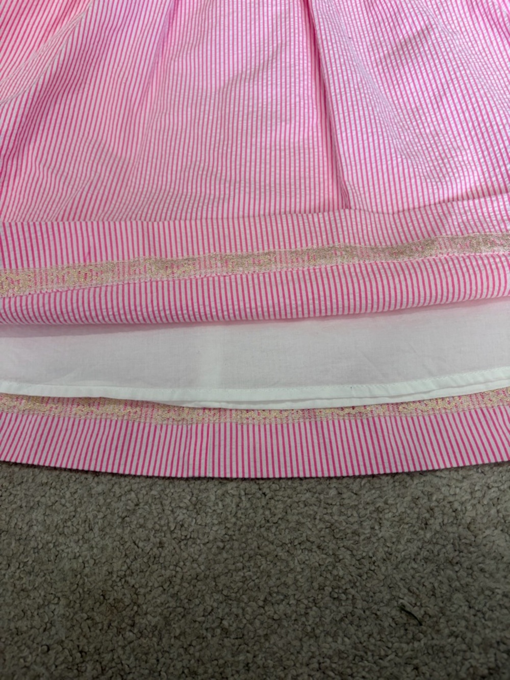 NWOT Lilly Pulitzer Seersucker Richelle Strapless Dress Pink White Stripe Size 0 - Picture 10 of 15